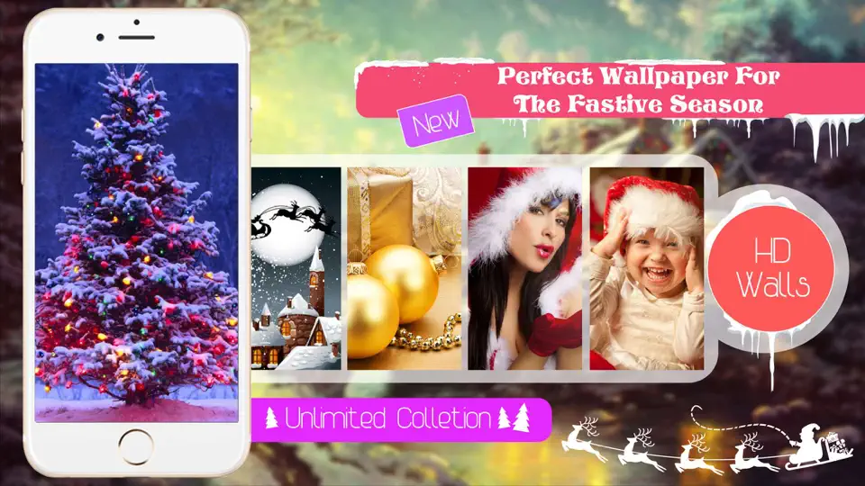 Captura de pantalla de Christmas Wallpapers & BG en iPhone 2