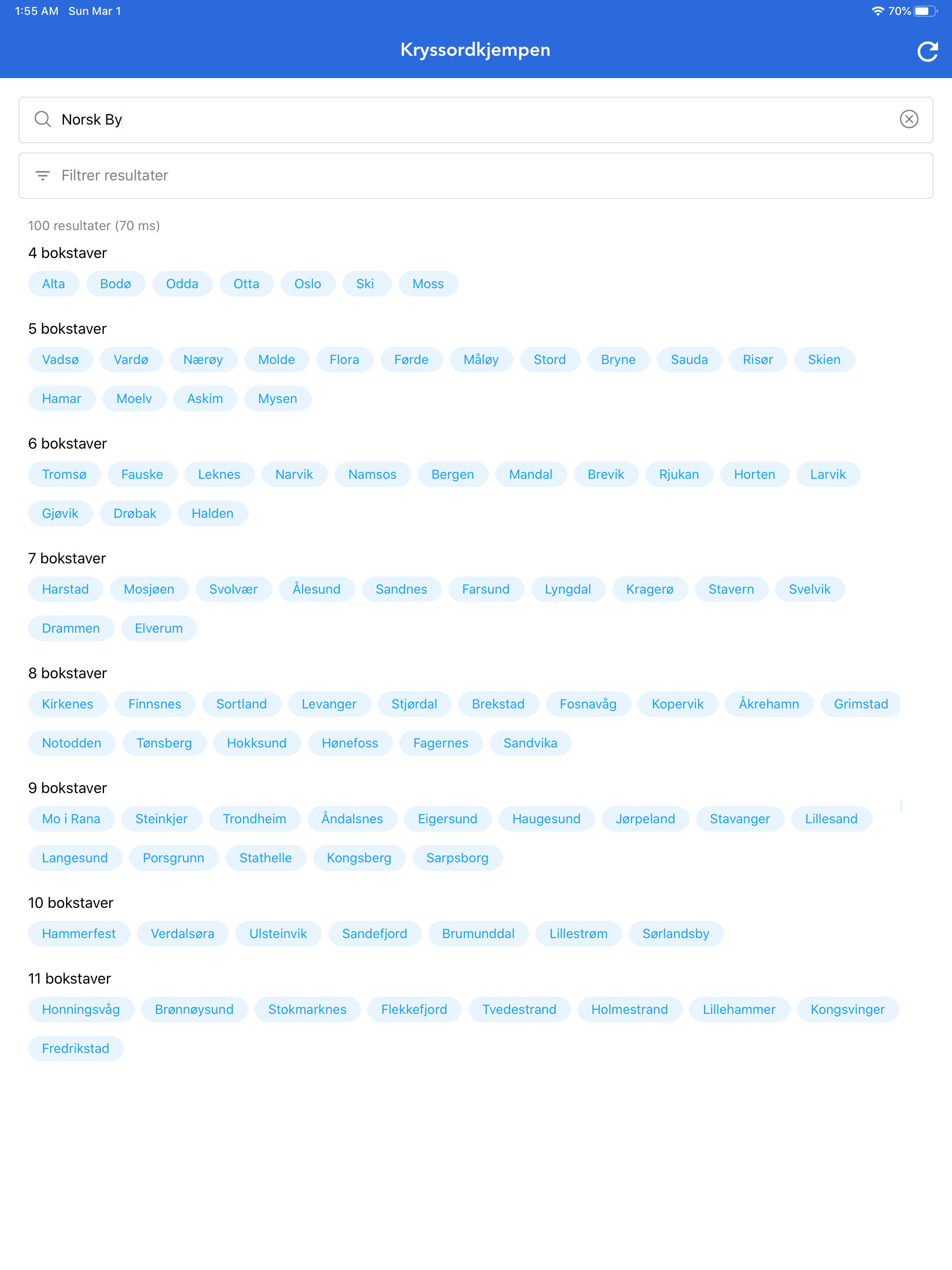 Kryssordkjempen screenshot 6