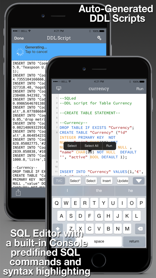 #1. SQLed - SQL Database Manager (iOS) 게시자: Andreas Zimnas