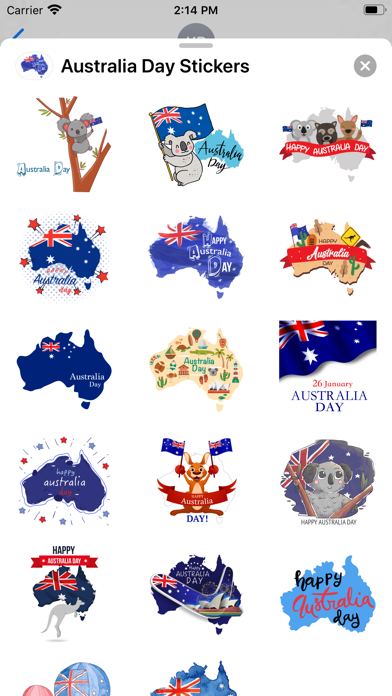 Screenshot #3 pour Australia Day Stickers