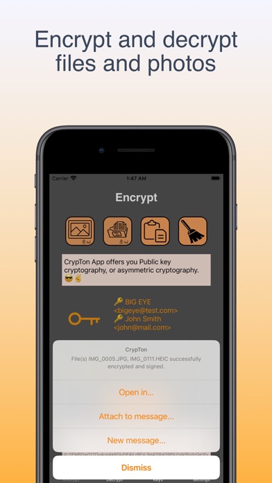 CrypTon: Public Key Encryption Screenshot