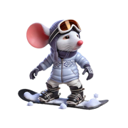 Snowboard Mouse Stickers