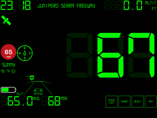 Speedmeter mph digital display iPad screenshot 8 - Utilities app