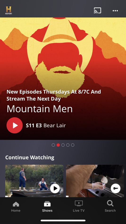 #6. HISTORY: Shows & Documentaries (iOS) 由: A+E Global Media