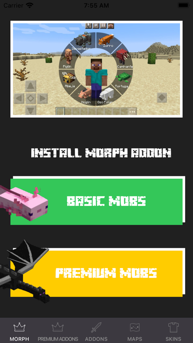 Morph Addons For Minecraft Screenshot