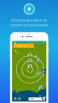 Onweeralarm met bliksemradar iphone bilder 2