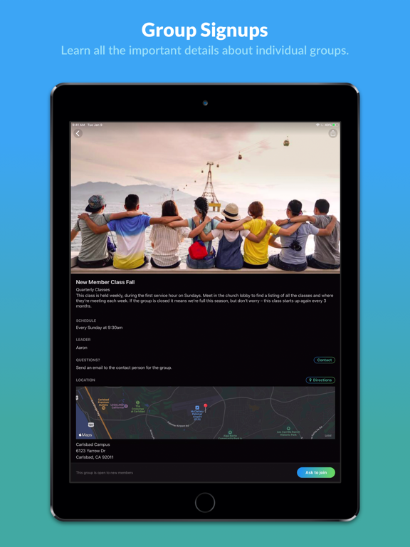 Church Center App iPad screenshot