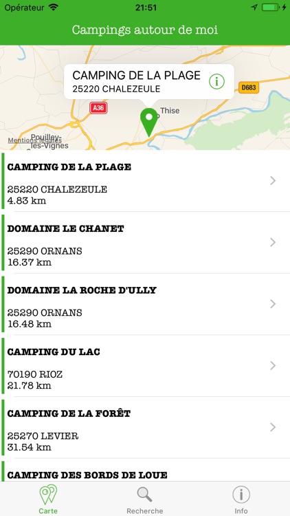 Campings & Aires France