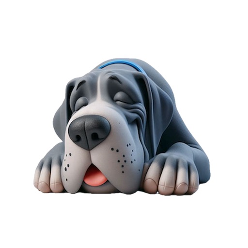 Sleeping Great Dane Stickers