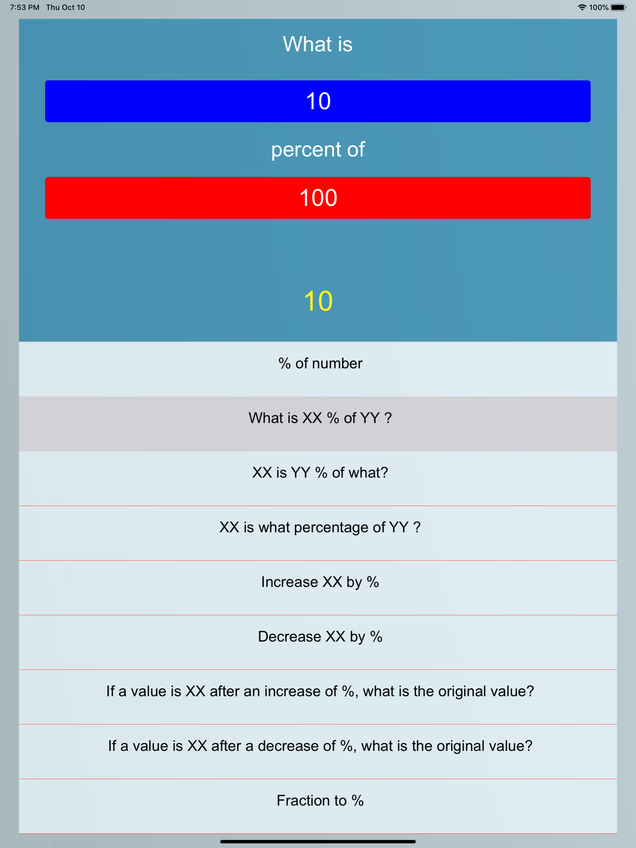 Percent Pro screenshot 8
