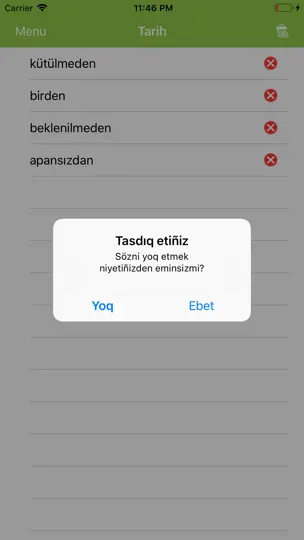 Sinonimler Luğatı iPhone Ekran Görüntüsü 2