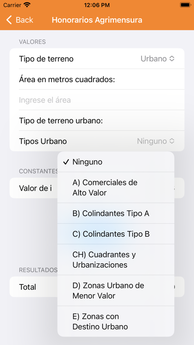 Honorarios Topografía Screenshot