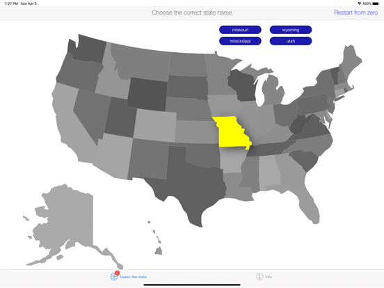 Screenshot #4 pour Guess the State HD Kids