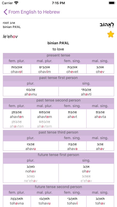 All Hebrew Verbs Guide Screenshot