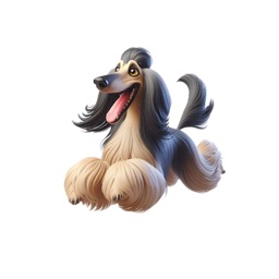 Happy Afghan Hound Stickers