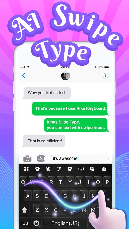 #9. Kika Keyboard: Custom Themes (iOS) بواسطة: Cheese Mobile, Inc.