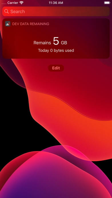 Data Remaining Screenshot