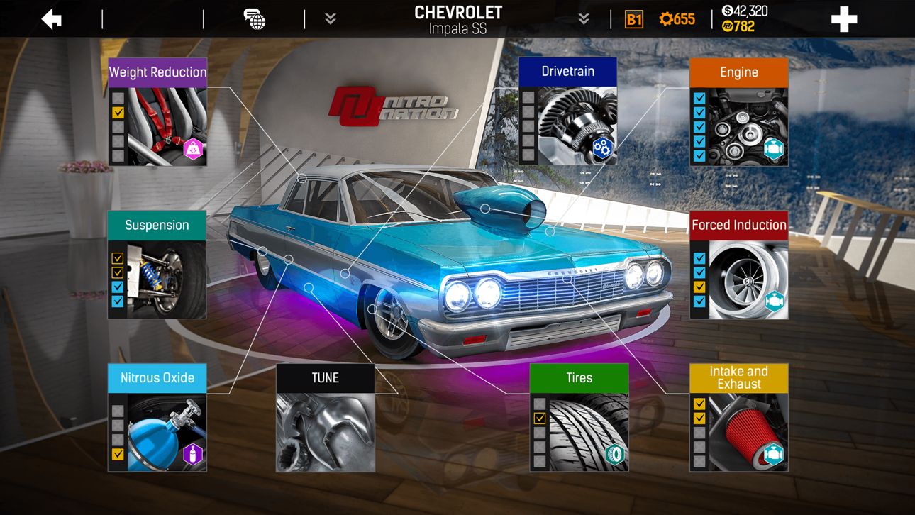 Nitro Nation Drag & Drift Hack screenshot 7 - iOS game interface