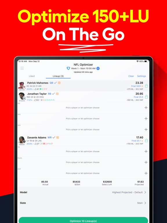 Screenshot #5 pour LineStar DFS Optimizer & Props