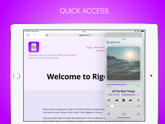 Rigelian iPad screenshot 7 - Music app