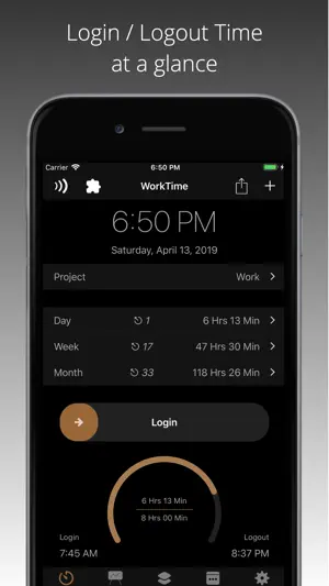 iboChron - Work Time Tracker screenshot 1