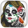 Sugar skulls coloring book icon