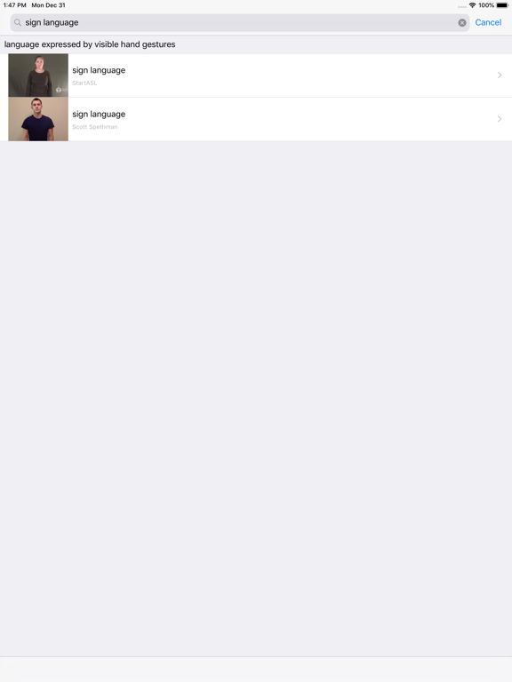 Sign ASL iPad screenshot 2 - Education app