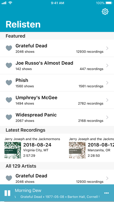 Screenshot #3 pour Relisten — all live music