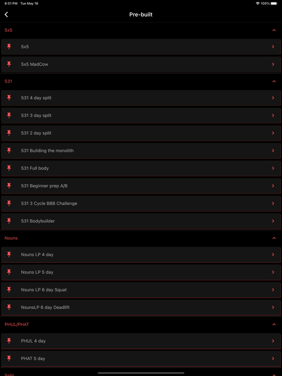 Screenshot #6 pour Lift4Fit Gym workout logger