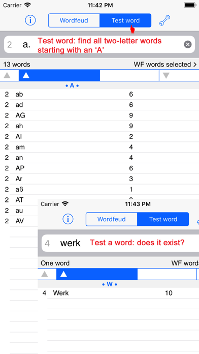 Deutsch Words Finder Wordfeud Screenshot