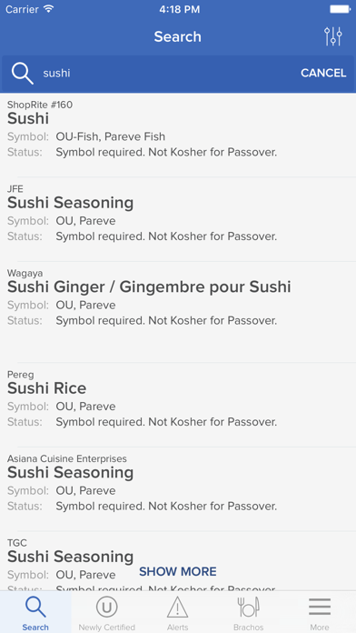 Screenshot #1 pour OU Kosher