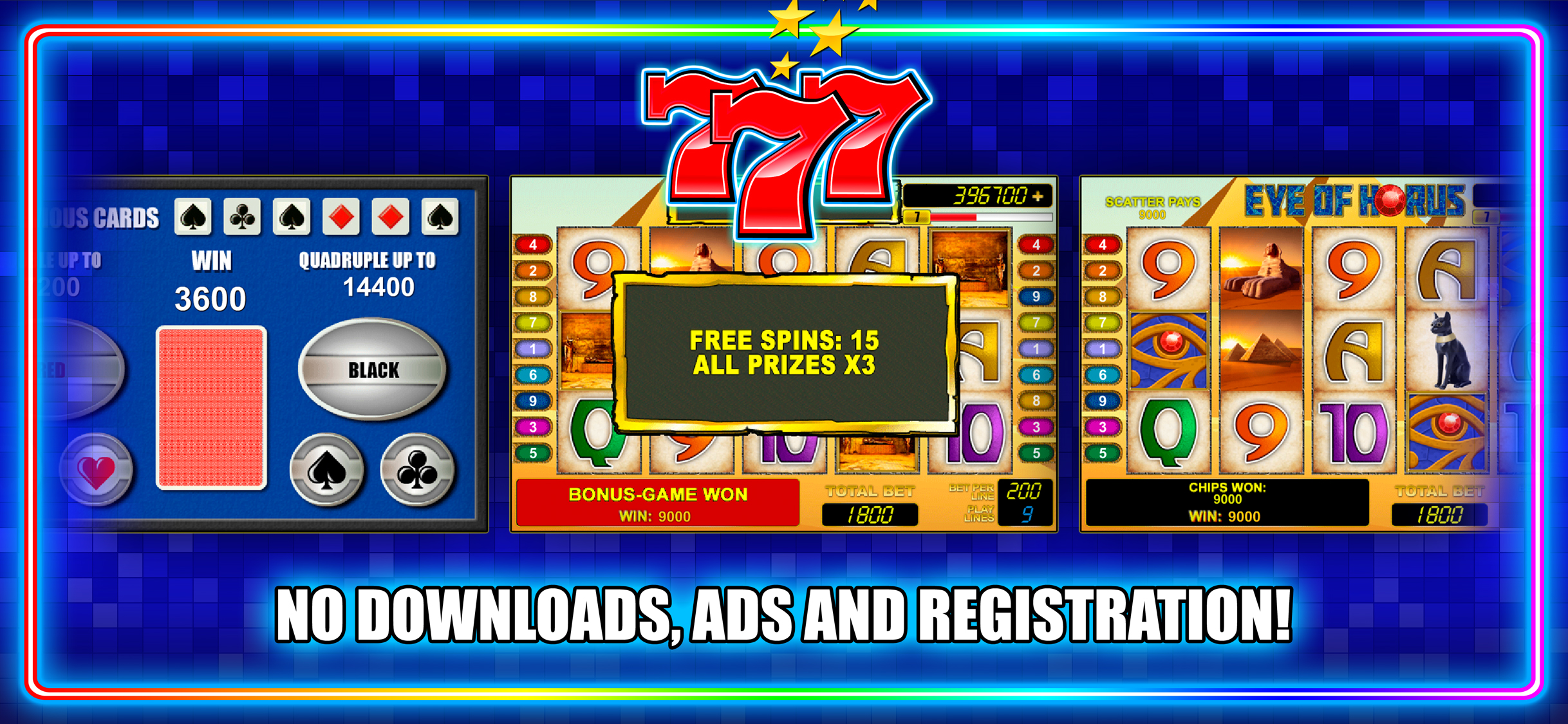 Multislot 777 slot machines