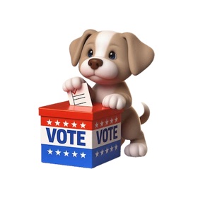 Voting Puppy Stickers