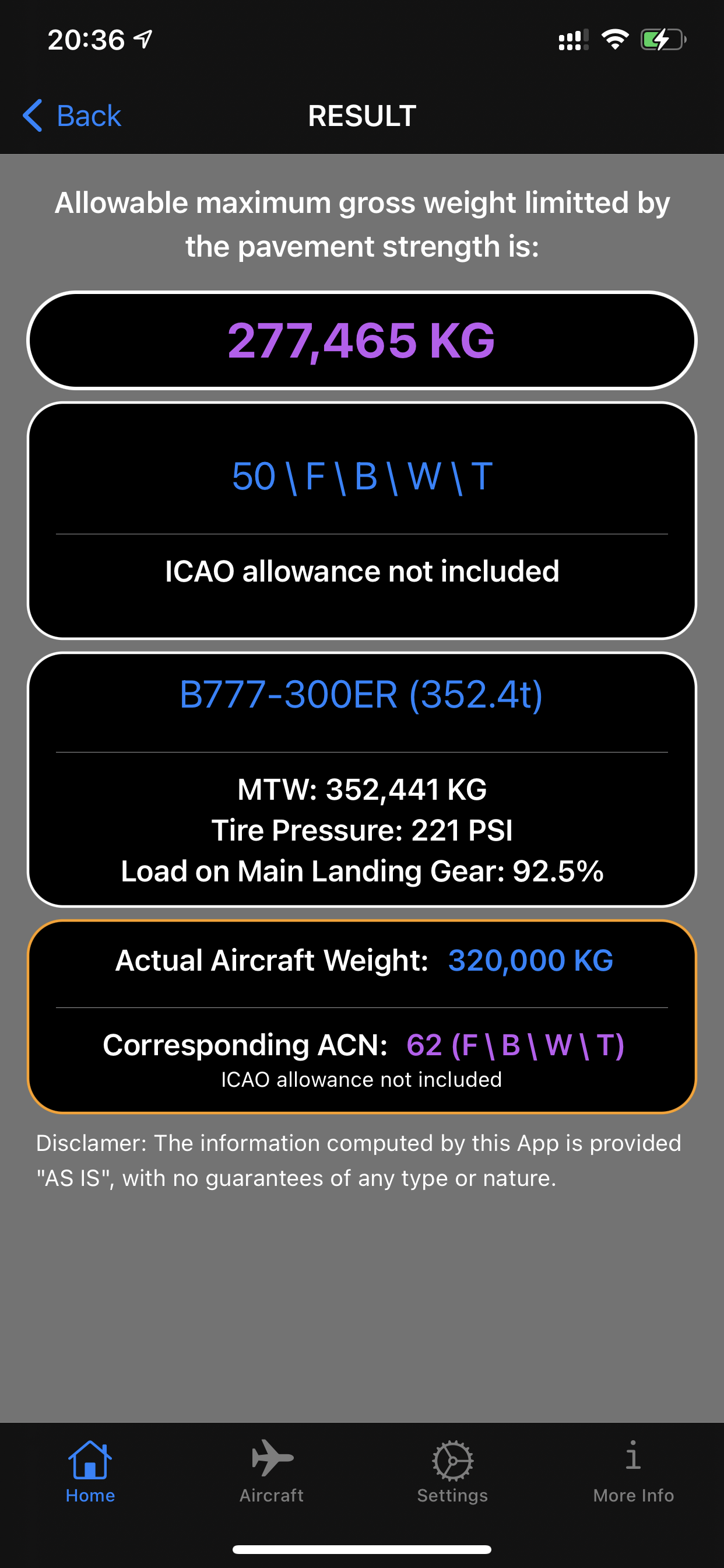 ACN/PCN Calculator