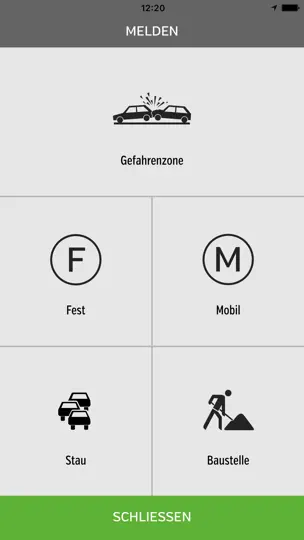 Screenshot von Blitzer.de auf dem iPhone 4