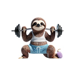 Sloth Workout Stickers