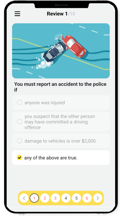 G1 driver's test Ontario 2024. Screenshot