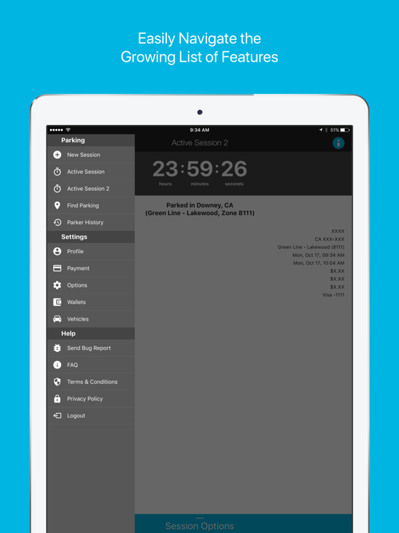 LA Metro Parking iPad screenshot 5 - Travel app