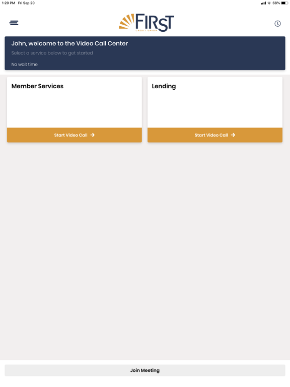 First Video eBranch iPad screenshot 3 - Finance app