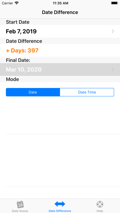 Date T Calc Screenshot
