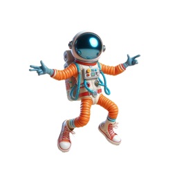 Goofy Astronaut Stickers