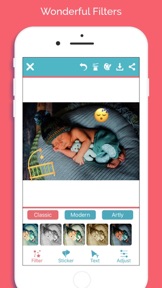 Baby Photo-Editor Milestone screenshot