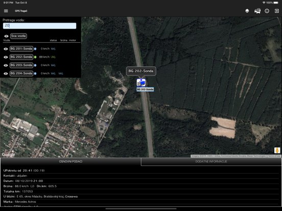 GPS Tragač iPad screenshot 5 - Business app