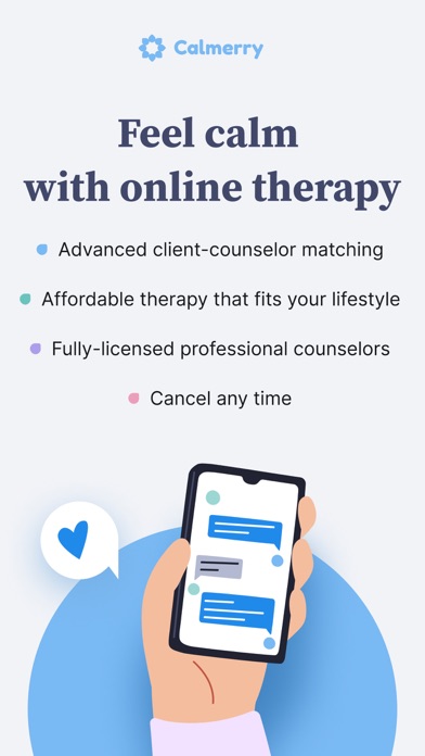 Calmerry: Talk to a Therapist Screenshot
