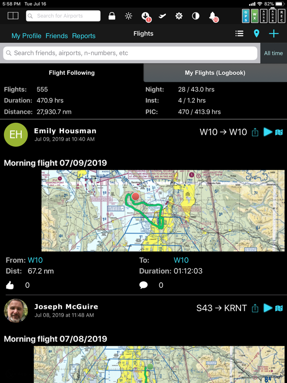 FlyQ+ EFB iPad screenshot 5 - Navigation app