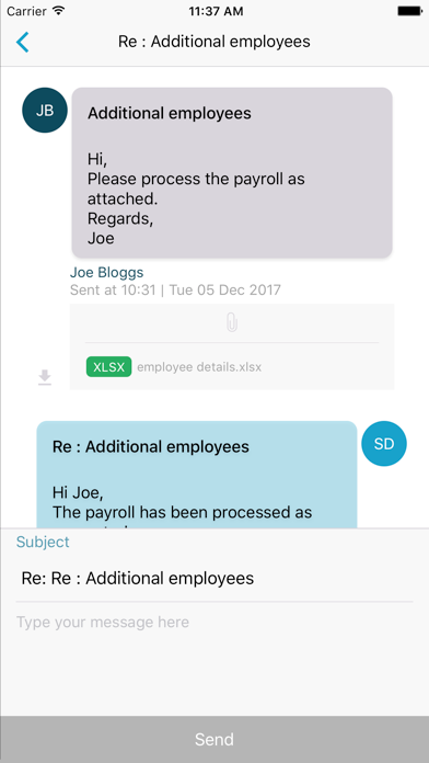 SD Payroll iPhone screenshot