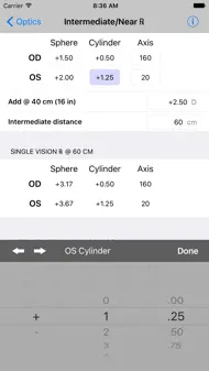 Optics Clinical Calculator iphone bilder 3