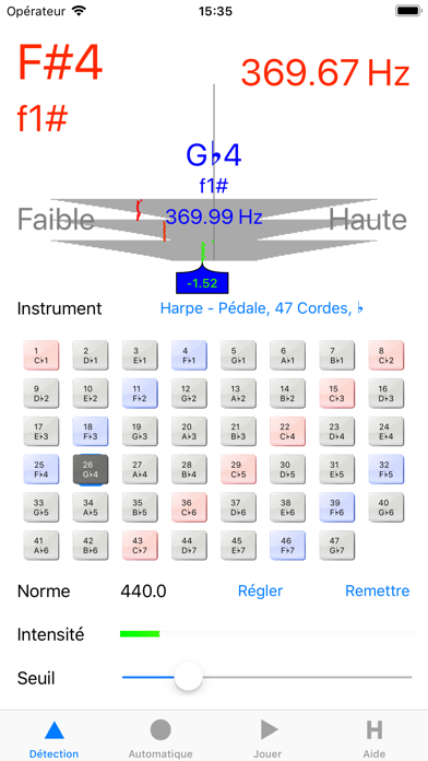 Screenshot #3 pour Tuner de Harpe