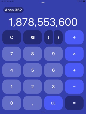 Haseba Calculator iPad screenshot