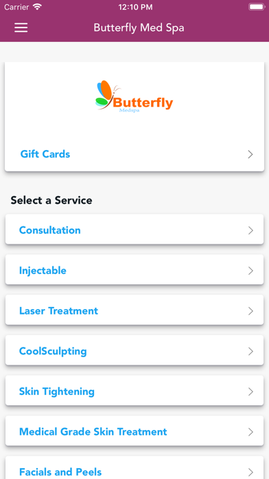 Butterfly Medical Spa Screenshot